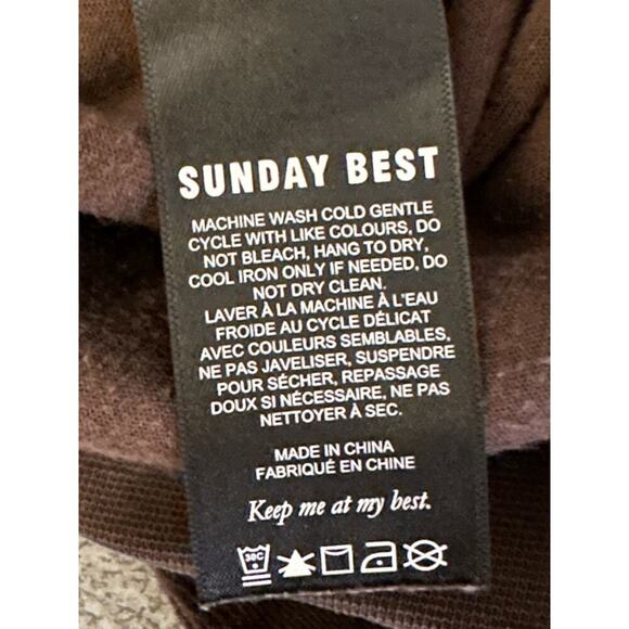 Sunday Best Aritzia Sz S Flared Velour Pull-On Lounge Pants Mocha Comfort Cozy - Picture 4 of 9